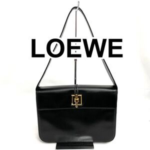 Loewe Black and Gold Shoulder Bag
